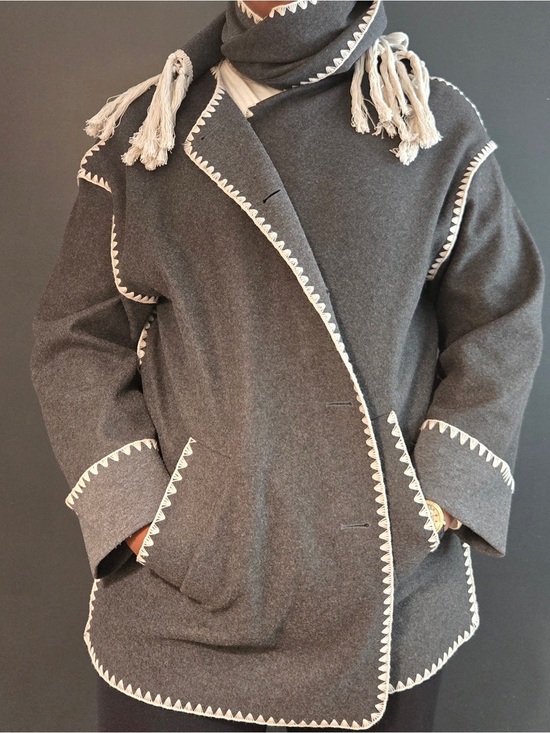 ASOS Curve Jackets & Blazers - asos x only carmakoma | scallop edge scarf coat | 2X | inspired